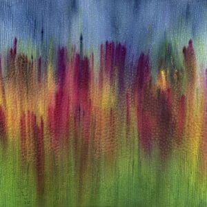 Abstract art with vibrant colors blending vertically.